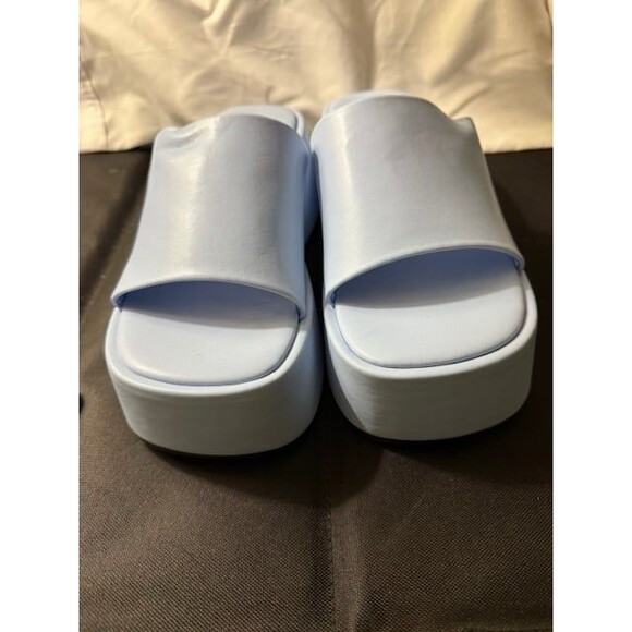 Topshop Powder Blue Platform mule sandals size 6 NEW - Picture 2 of 6